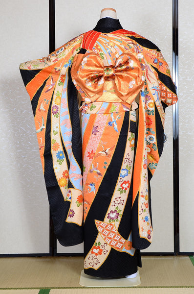 Long-sleeved kimono 6 items set / Furisode / FK#1194