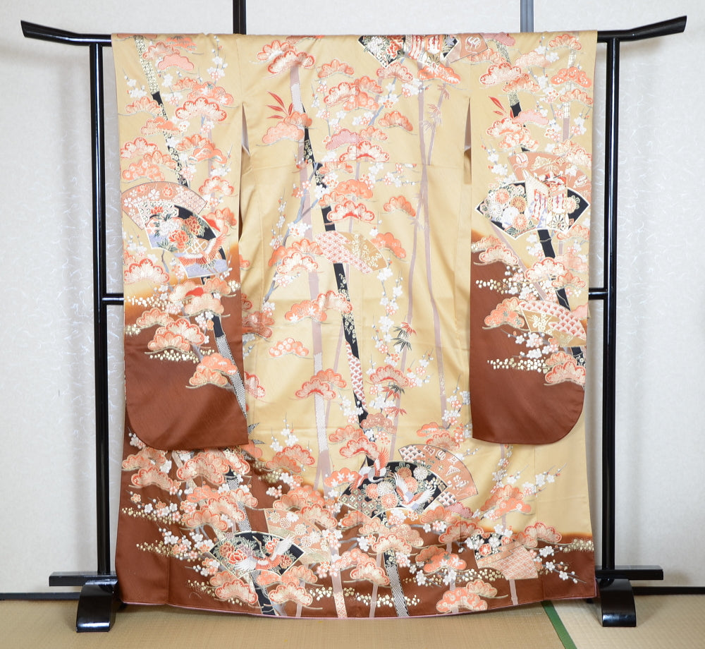 Long-sleeved kimono 6 items set / Furisode / FK#1-681