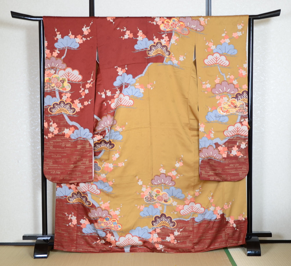 Long-sleeved kimono 6 items set / Furisode / FK#1-569