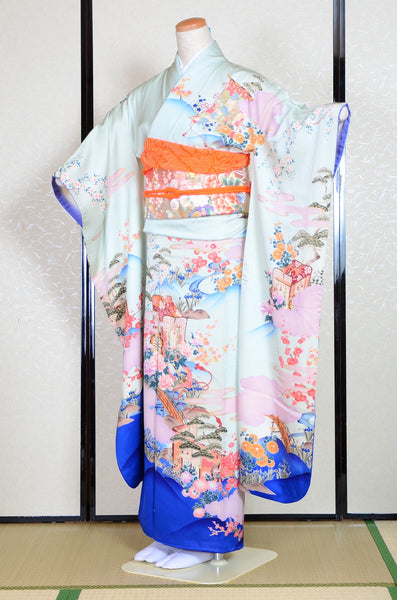 Long-sleeved kimono 6 items set / Furisode / FK#1-364