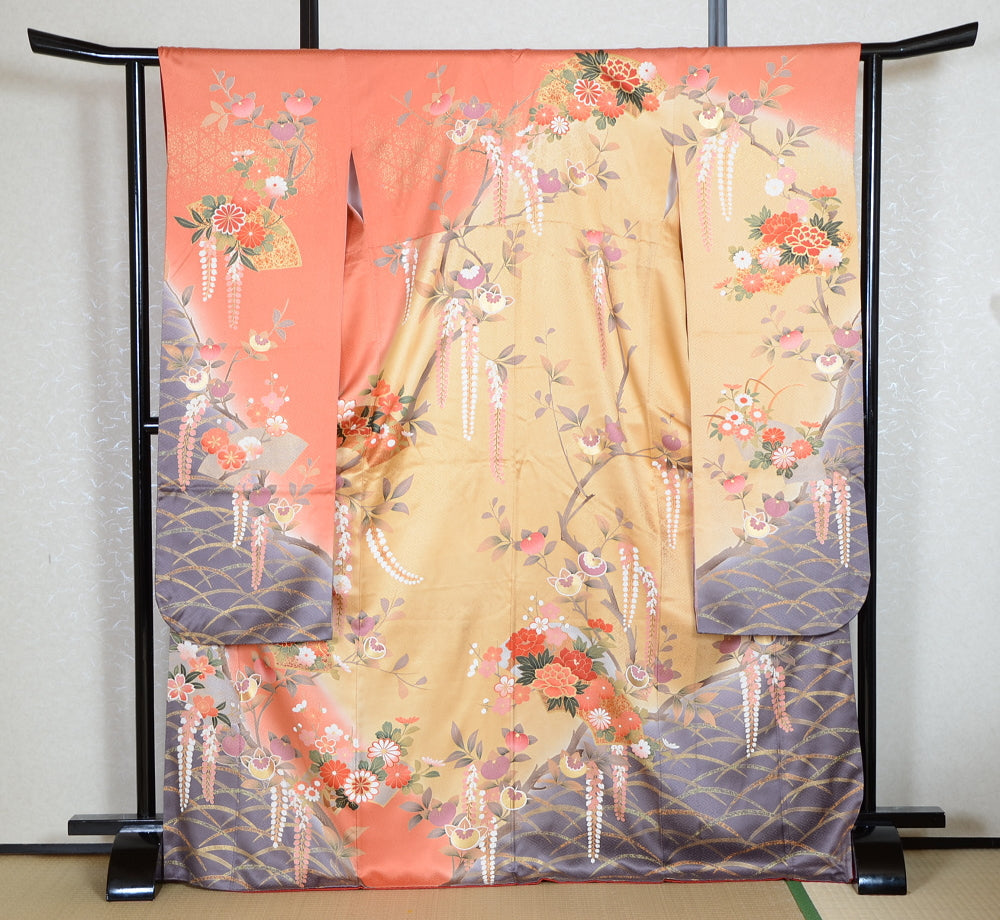 Long-sleeved kimono 6 items set / Furisode / FK#1-731