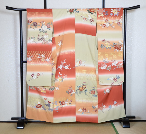 Long-sleeved kimono 6 items set / Furisode / FK#1-831