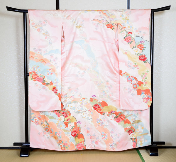Long-sleeved kimono 6 items set / Furisode / FK#1-441