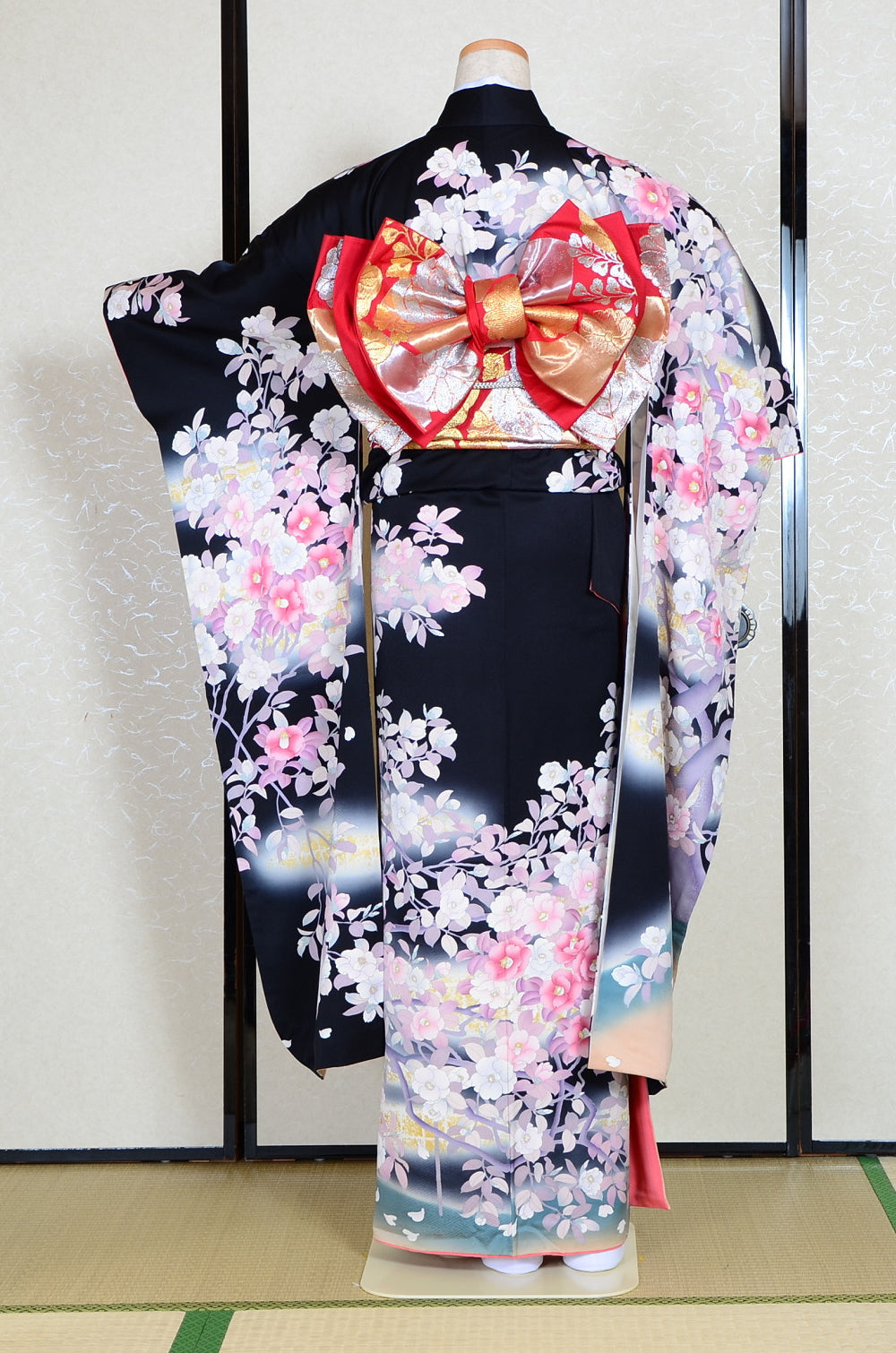Long-sleeved kimono 6 items set / Furisode / FK#1083