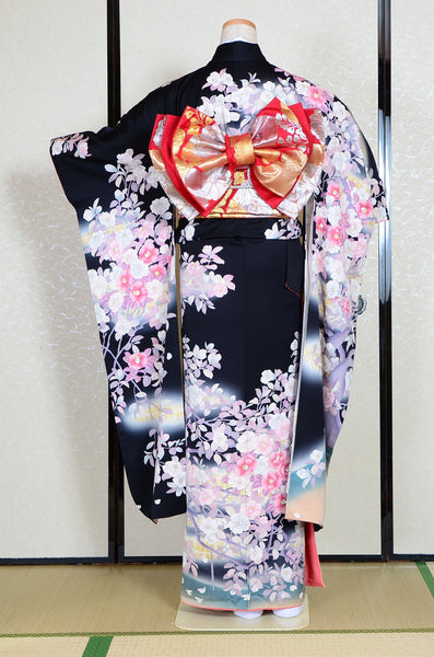 Long-sleeved kimono 6 items set / Furisode / FK#1083