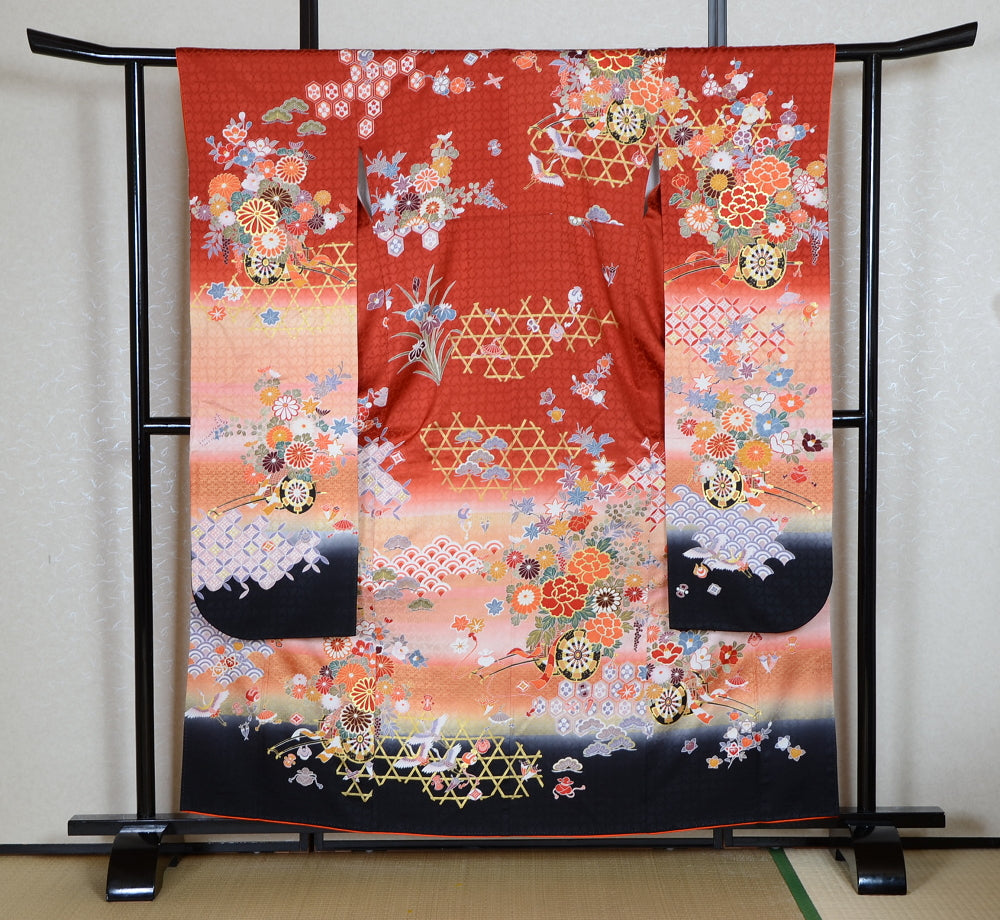 Long-sleeved kimono 6 items set / Furisode / FK#1-733
