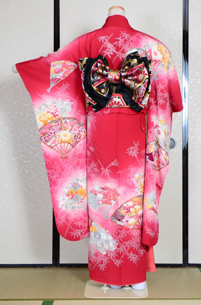 Long-sleeved kimono 6 items set / Furisode / FK#820