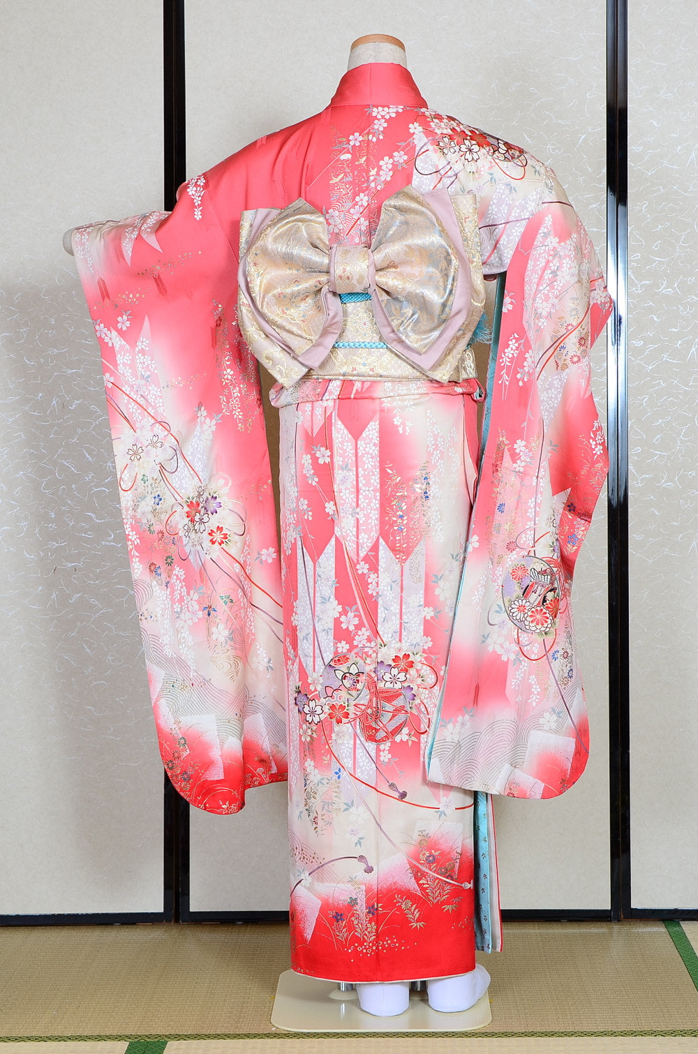 Long-sleeved kimono 6 items set / Furisode / FK#1188