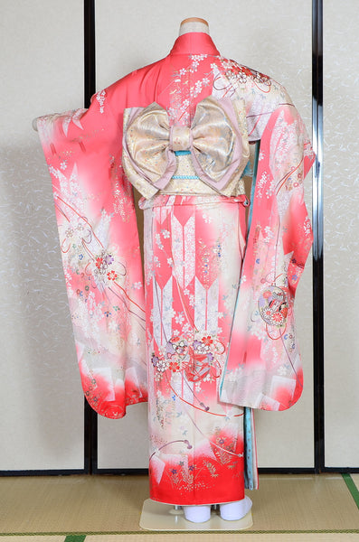Long-sleeved kimono 6 items set / Furisode / FK#1188