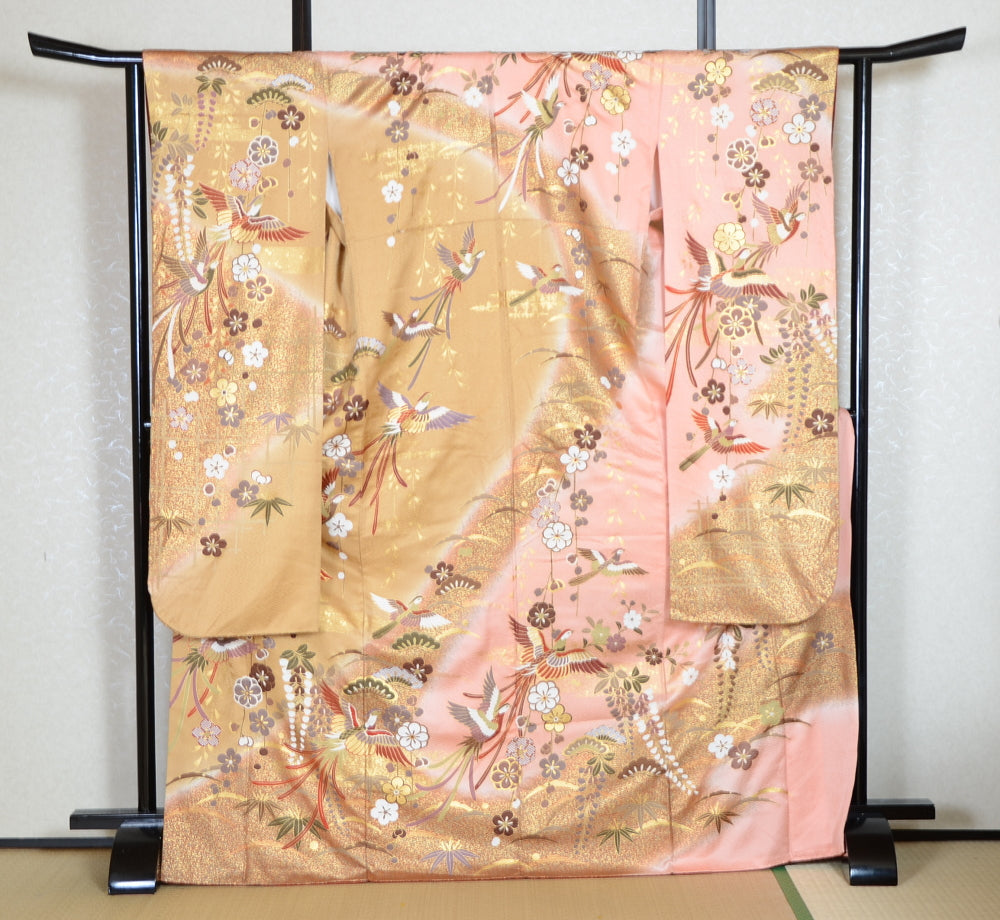Long-sleeved kimono 6 items set / Furisode / FK#1-783