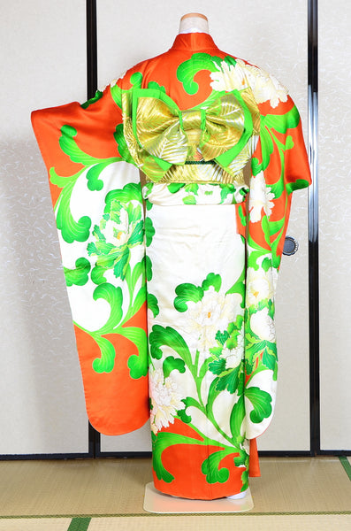 Long-sleeved kimono 6 items set / Furisode / FK#1125