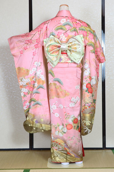 Long-sleeved kimono 6 items set / Furisode / FK#1-304