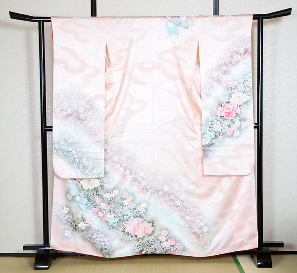 Long-sleeved kimono 6 items set / Furisode / FK#1060