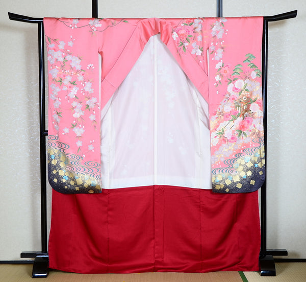 Long-sleeved kimono 6 items set / Furisode / FK#1-428