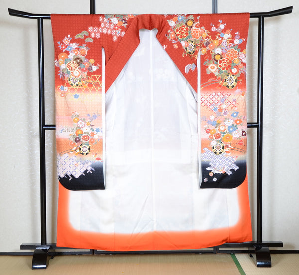 Long-sleeved kimono 6 items set / Furisode / FK#1-733