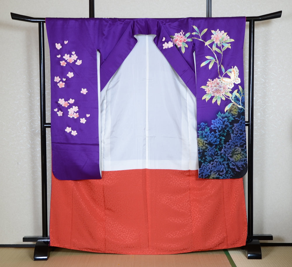 Long-sleeved kimono 6 items set / Furisode / FK#1-541