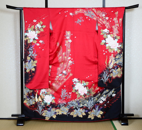 Long-sleeved kimono 6 items set / Furisode / FK#1-369
