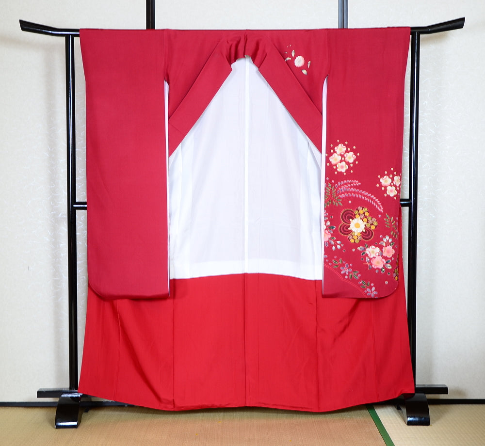 Long-sleeved kimono 6 items set / Furisode / FK#1-673