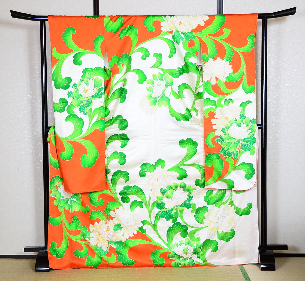 Long-sleeved kimono 6 items set / Furisode / FK#1125