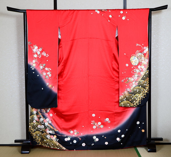 Long-sleeved kimono 6 items set / Furisode / FK#1182