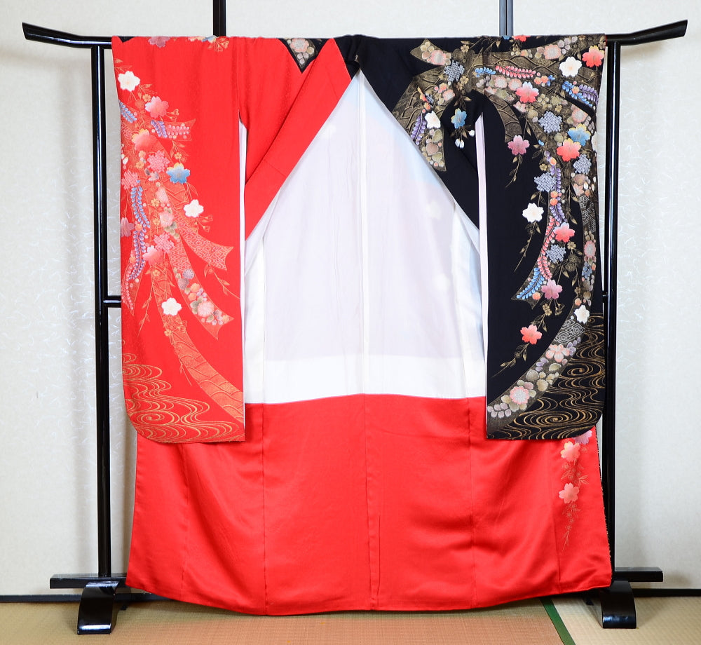 Long-sleeved kimono 6 items set / Furisode / FK#1-665