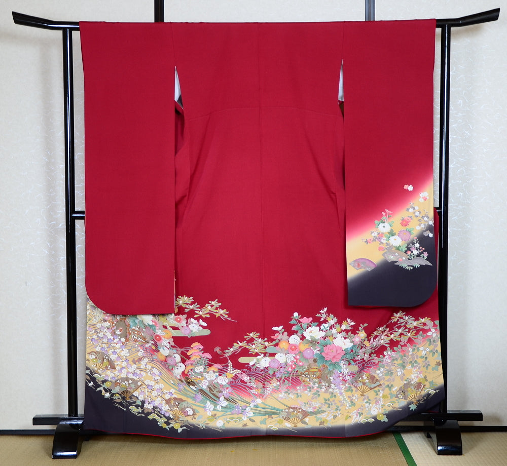 Long-sleeved kimono 6 items set / Furisode / FK#1-363