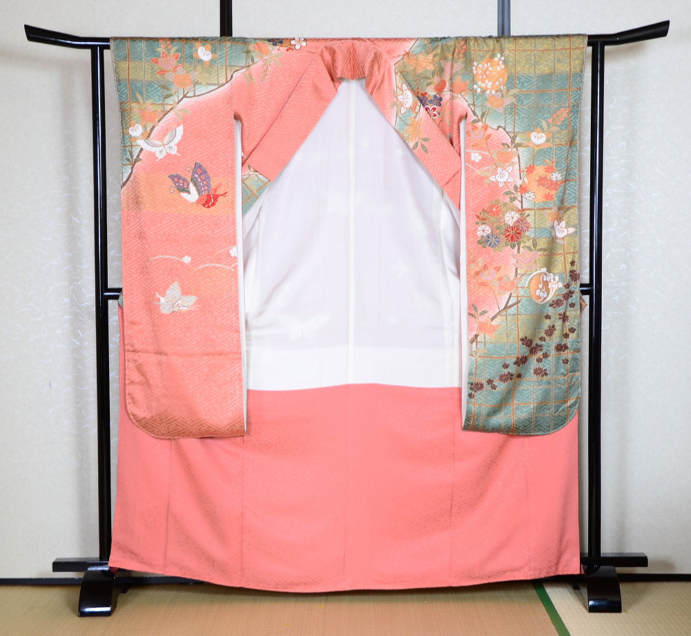 Long-sleeved kimono 6 items set / Furisode / FK#1-443