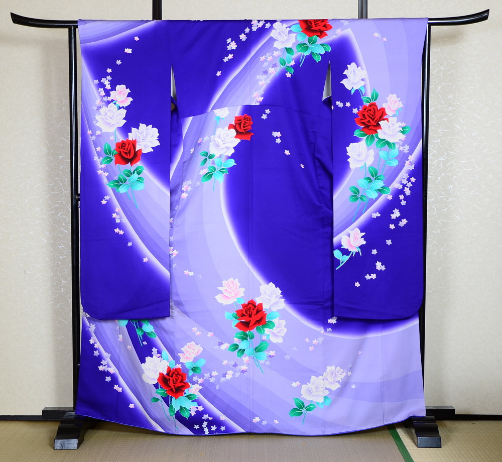 Long-sleeved kimono 6 items set / Furisode / FK#819