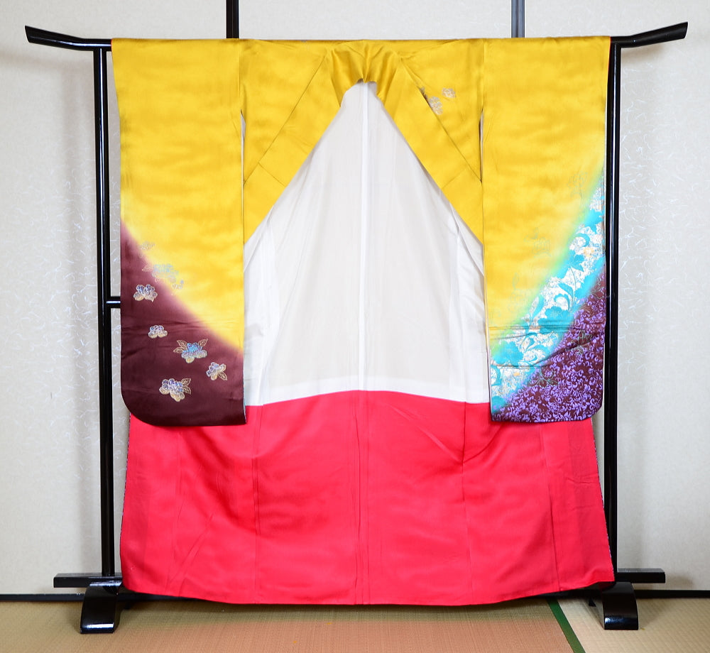 Long-sleeved kimono 6 items set / Furisode / FK#1-438