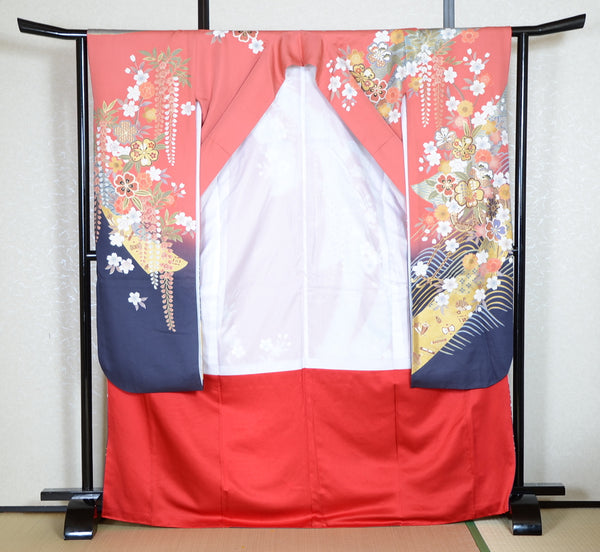 Long-sleeved kimono 6 items set / Furisode / FK#1-693