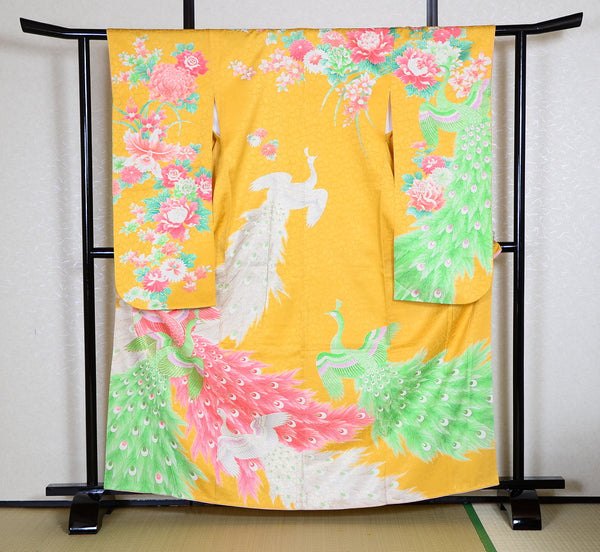 Long-sleeved kimono 6 items set / Furisode / FK#938