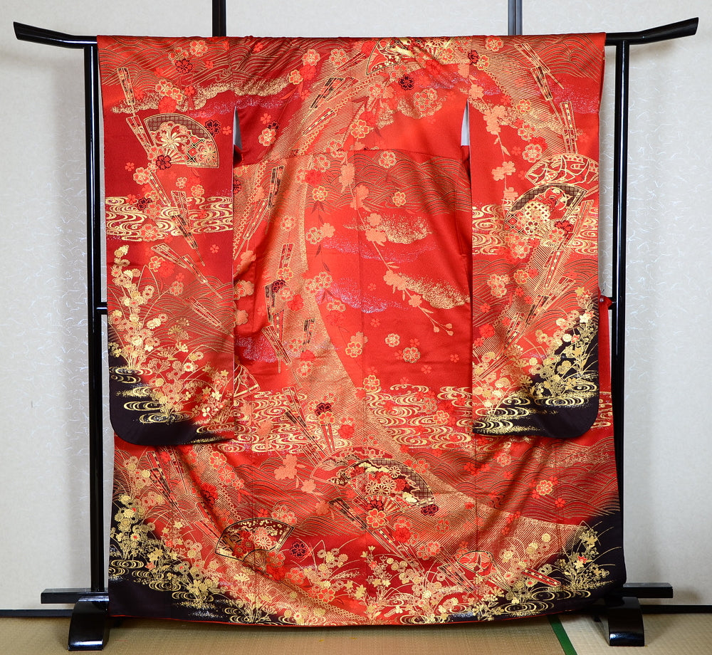 Long-sleeved kimono 6 items set / Furisode / FK#1-365