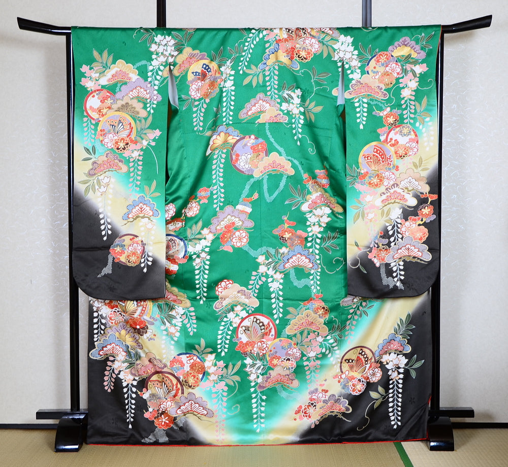 Long-sleeved kimono 6 items set / Furisode / FK#1-376