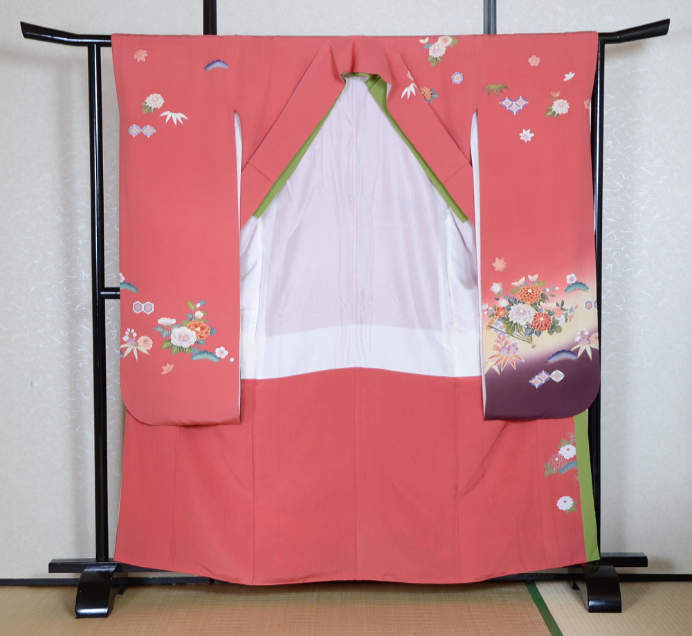 Long-sleeved kimono 6 items set / Furisode / FK#1-787