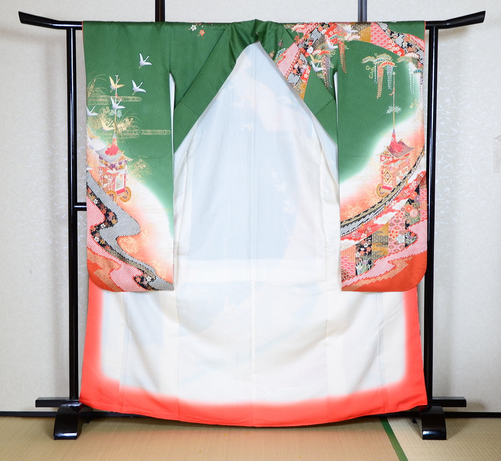 Long-sleeved kimono 6 items set / Furisode / FK#1-384