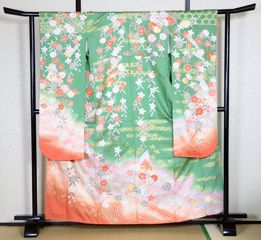 Long-sleeved kimono 6 items set / Furisode / FK#1-316