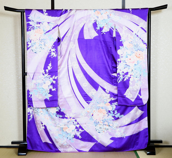 Long-sleeved kimono 6 items set / Furisode / FK#992