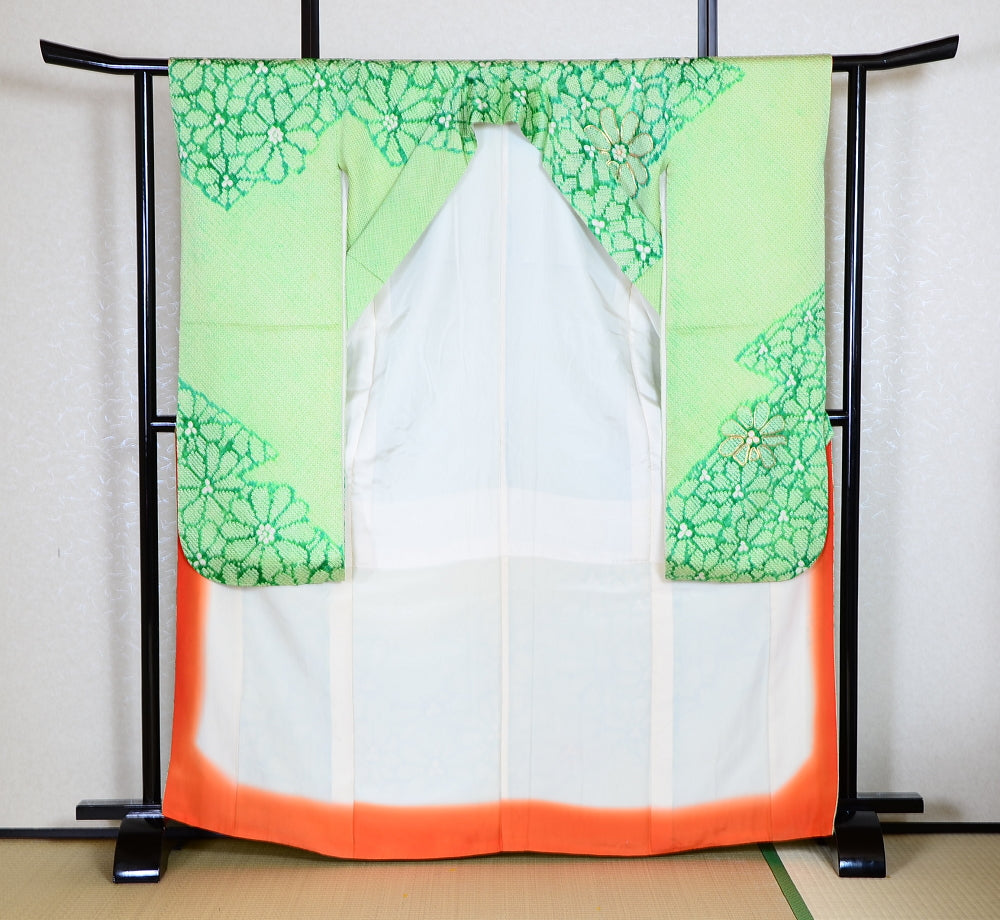 Long-sleeved kimono 6 items set / Furisode / FK#1-672