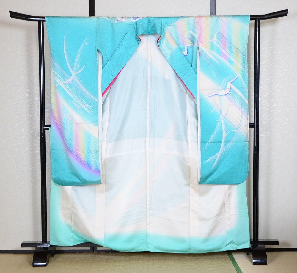 Long-sleeved kimono 6 items set / Furisode / FK#1-589