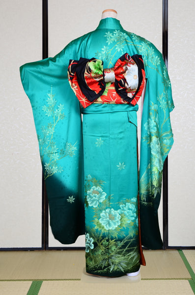 Long-sleeved kimono 6 items set / Furisode / FK#1059