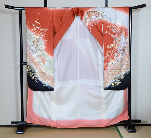 Long-sleeved kimono 6 items set / Furisode / FK#1-784