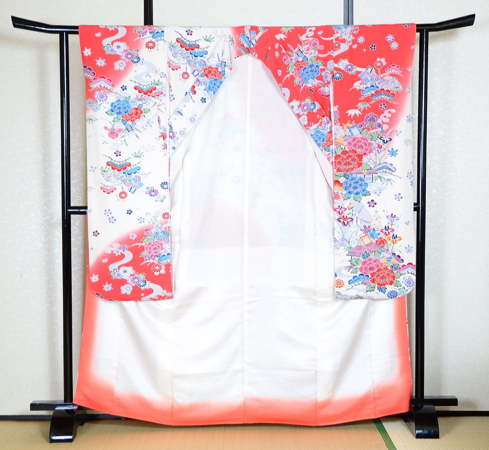 Long-sleeved kimono 6 items set / Furisode / FK#1-667