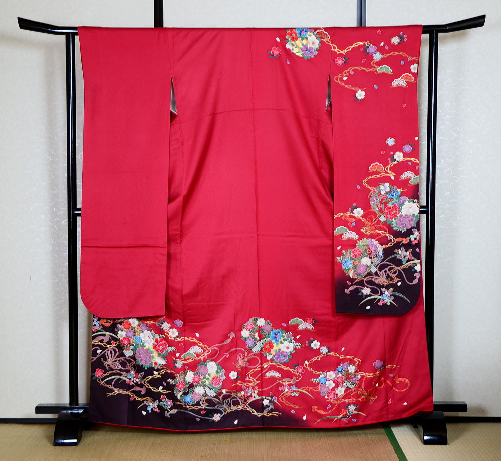 Long-sleeved kimono 6 items set / Furisode / FK#1-373