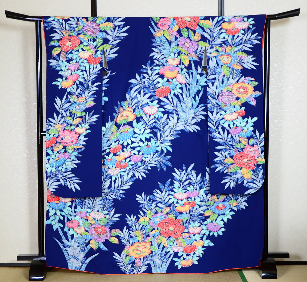 Long-sleeved kimono 6 items set / Furisode / FK#1-361