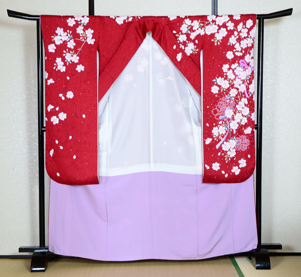 Long-sleeved kimono 6 items set / Furisode / FK#1-666