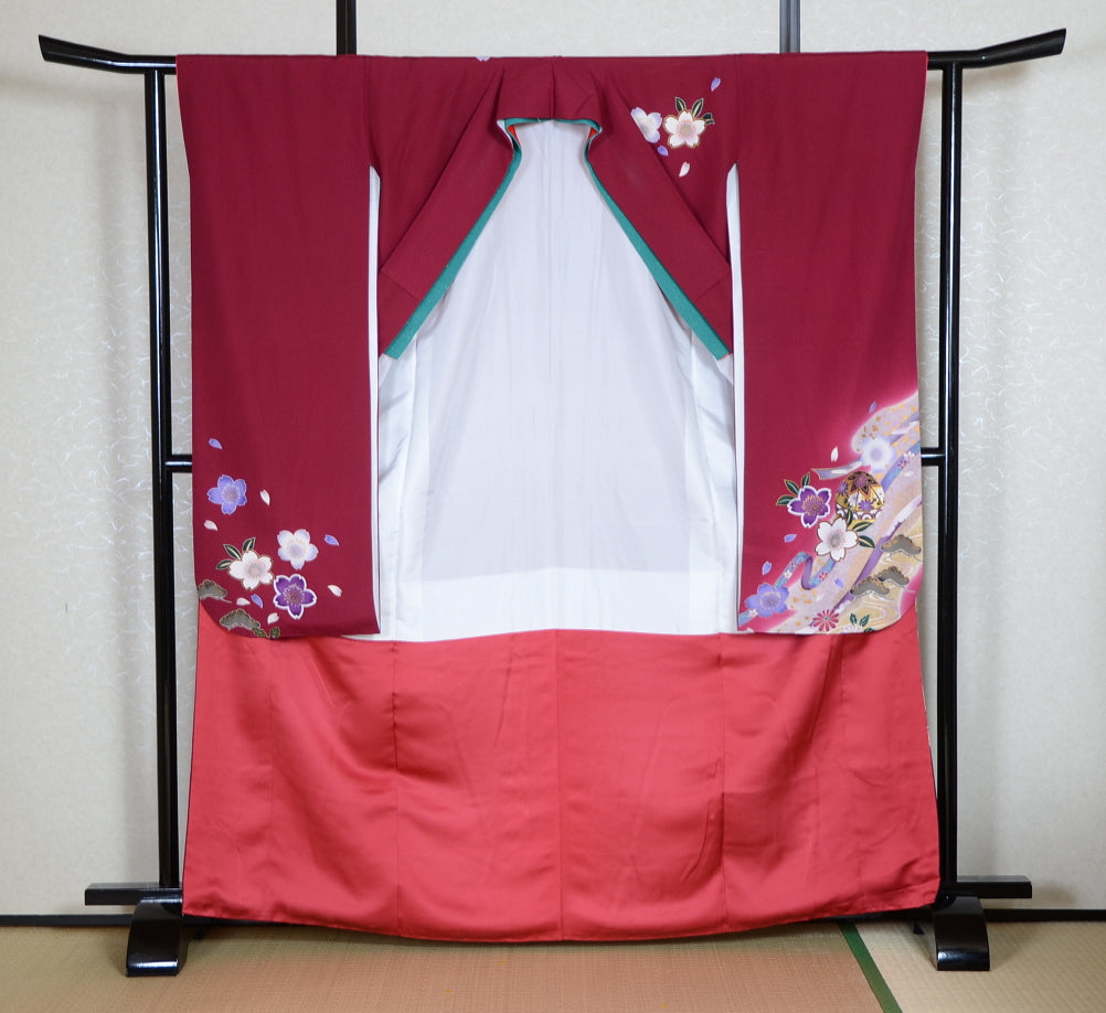 Long-sleeved kimono 6 items set / Furisode / FK#1-532
