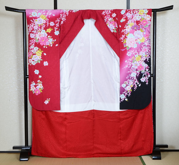 Long-sleeved kimono 6 items set / Furisode / FK#1-754