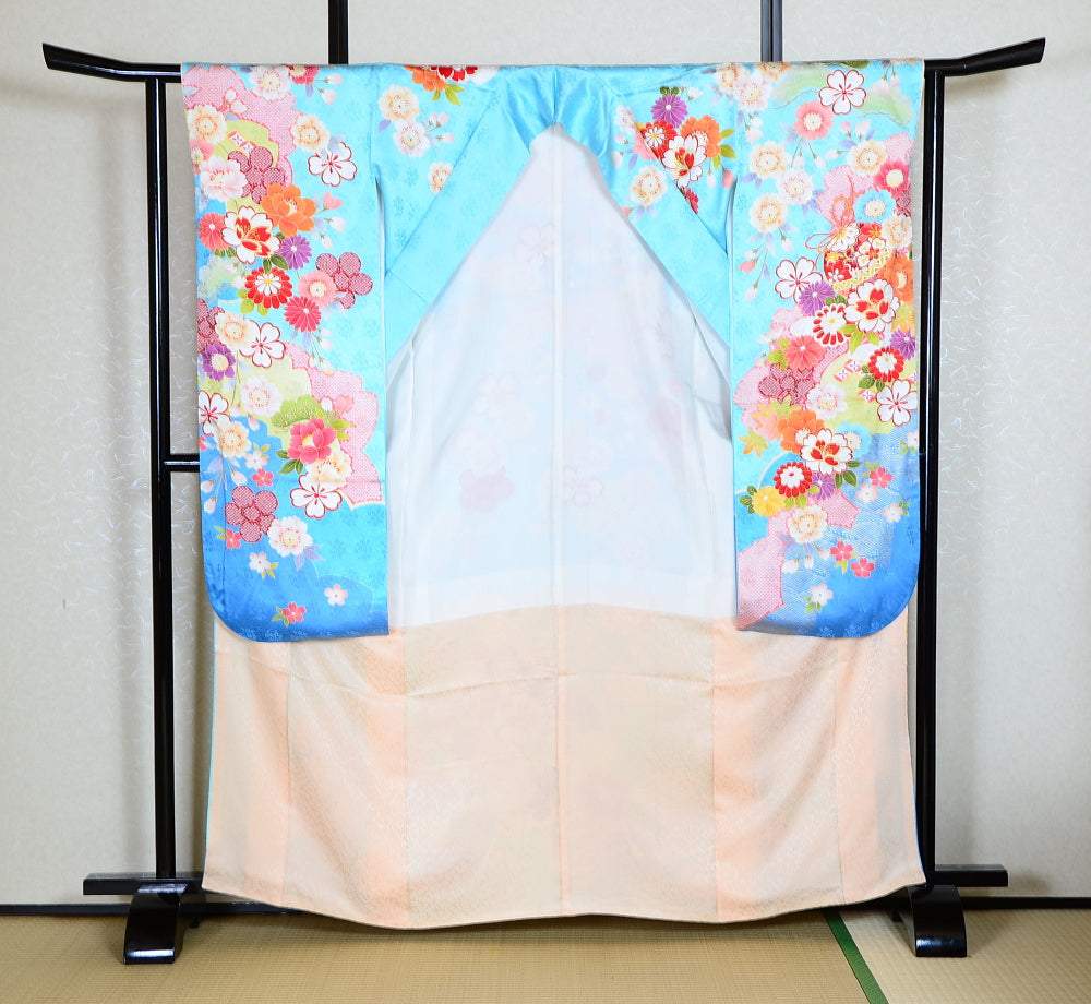 Long-sleeved kimono 6 items set / Furisode / FK#1-676