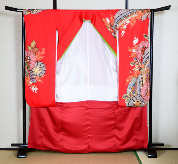 Long-sleeved kimono 6 items set / Furisode / FK#1-387