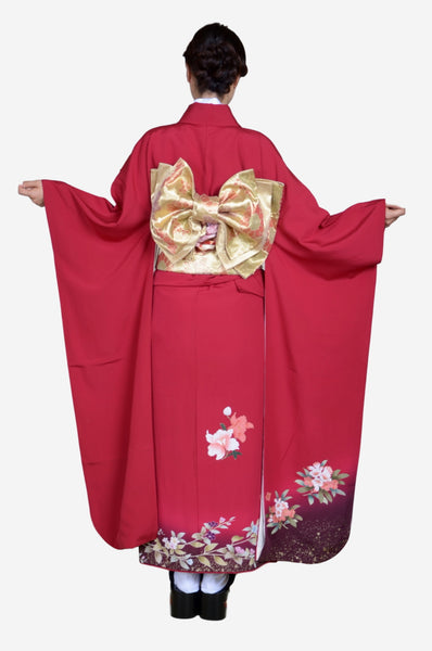 Long-sleeved kimono 6 items set / Furisode / FK#572